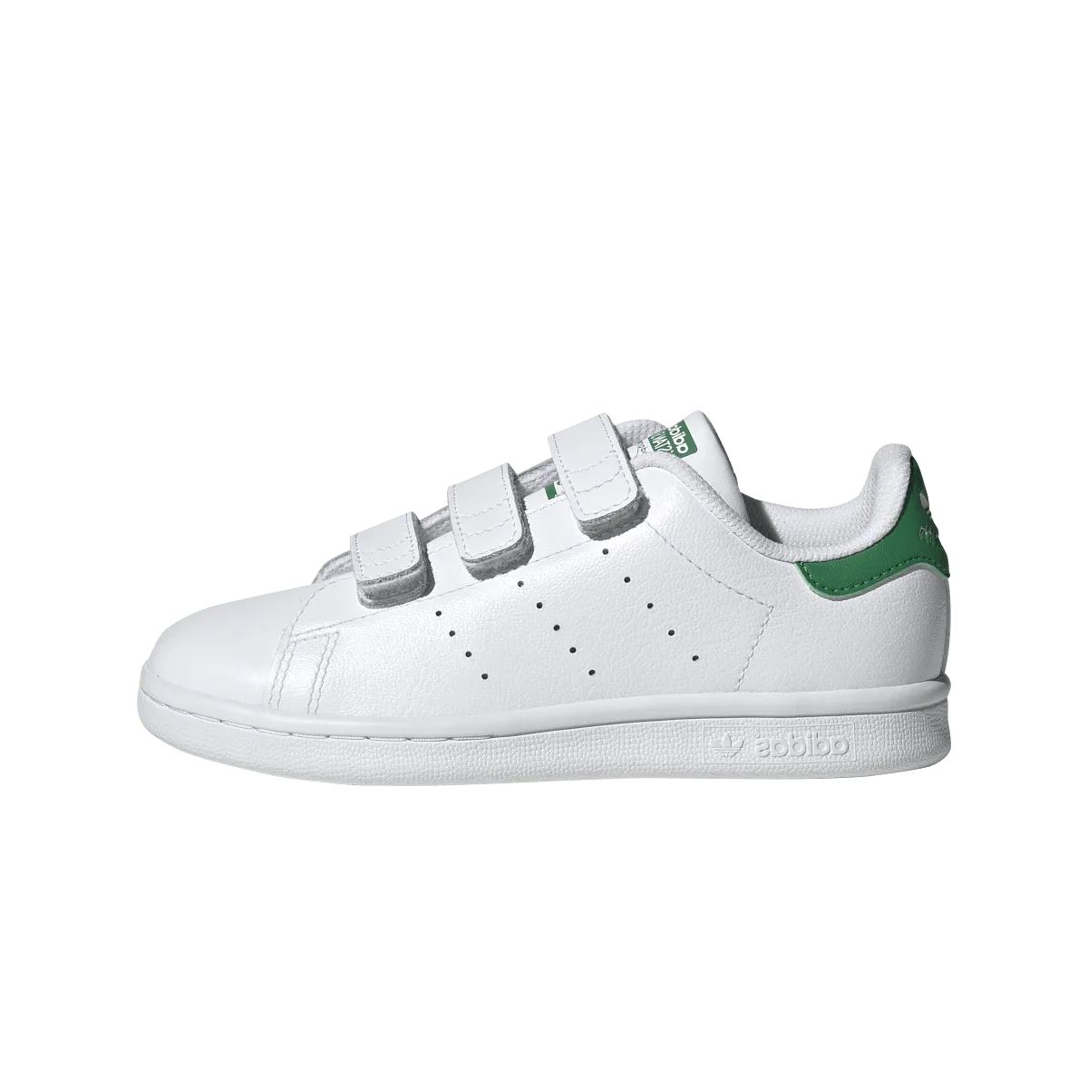 Overkicks - Adidas Stan Smith Comfort Closure Cloud White Green (PS) (JP9718) - vista lateral