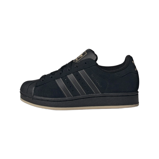 Overkicks - Adidas Superstar Black Gold Metallic (JP9429) - vista lateral