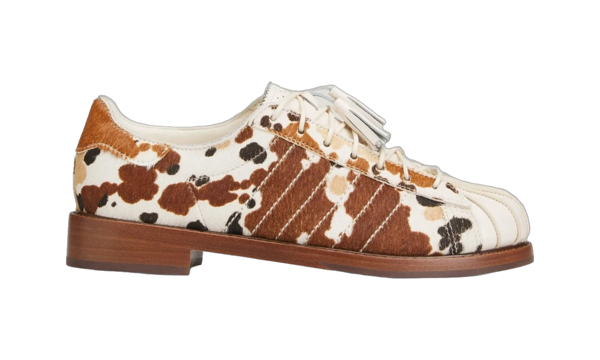 Overkicks - Adidas Superstar Dress Shoe CLOT by Edison Chen Cow Print (JS5024) - par completo