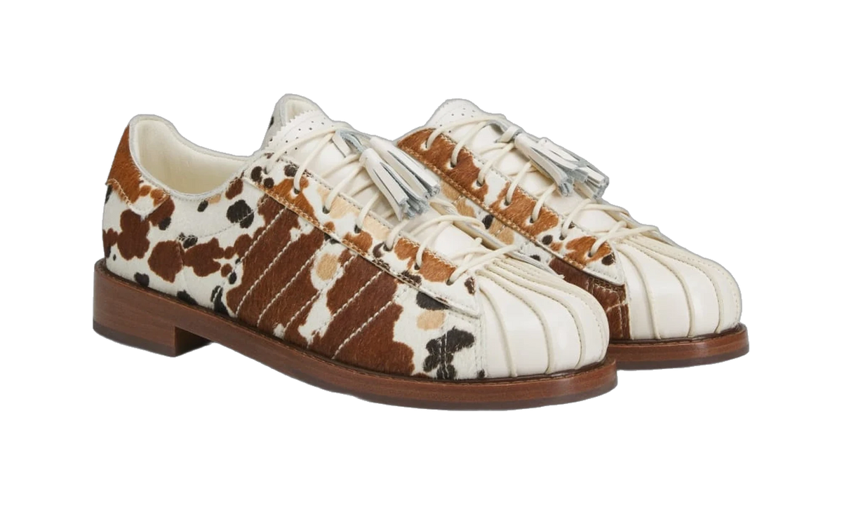 Overkicks - Adidas Superstar Dress Shoe CLOT by Edison Chen Cow Print (JS5024) - detalle talón