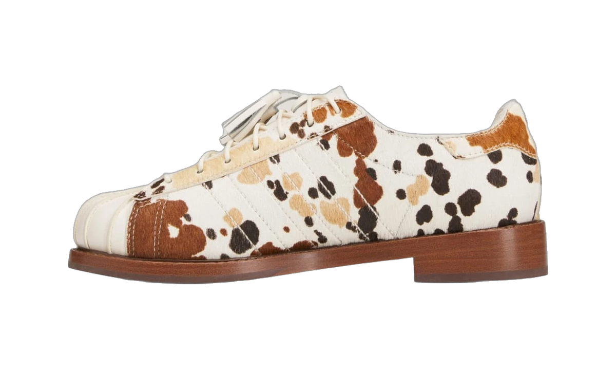 Overkicks - Adidas Superstar Dress Shoe CLOT by Edison Chen Cow Print (JS5024) - detalle
