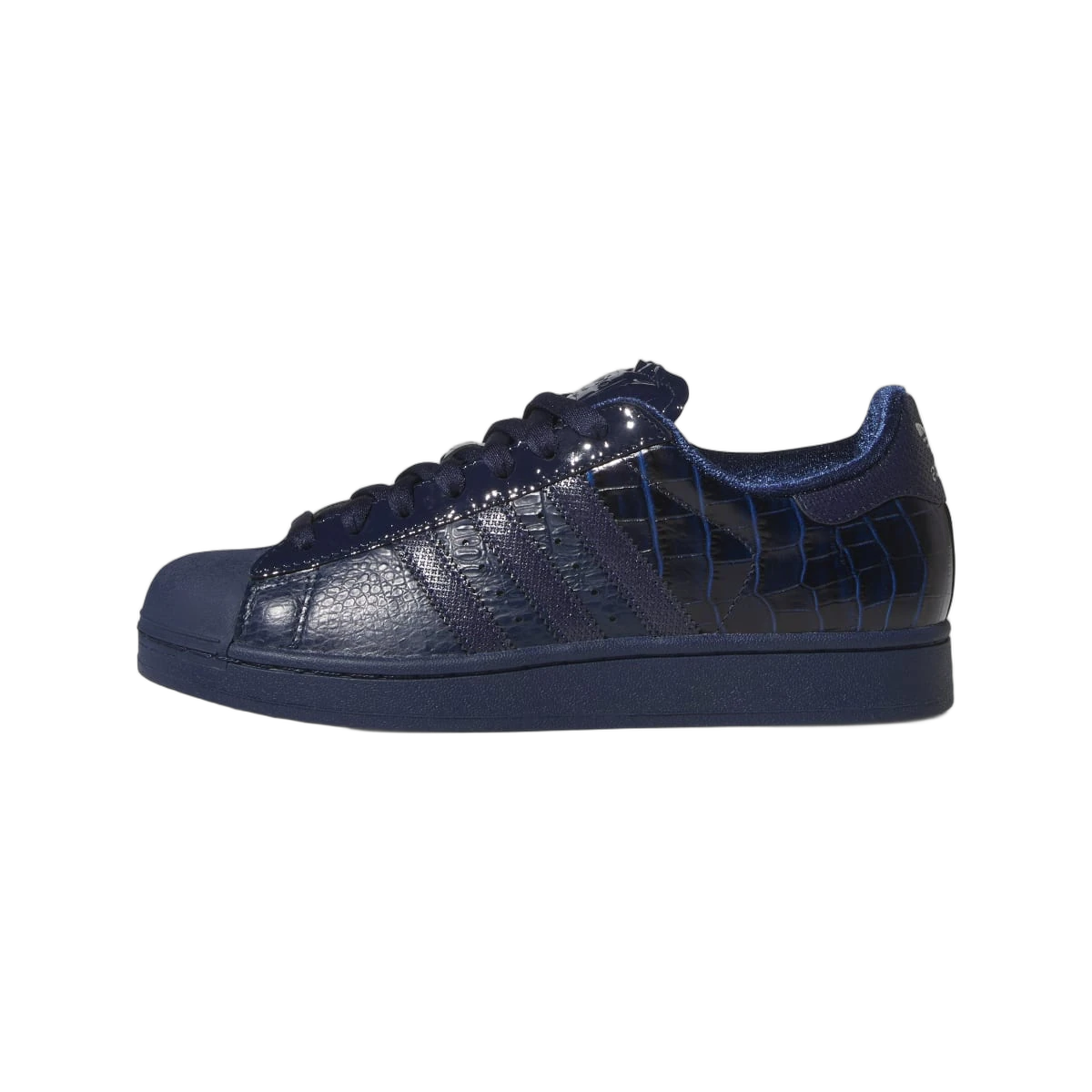 Overkicks - Adidas Superstar II Anthony Edwards Navy Croc (KI6585) - vista lateral