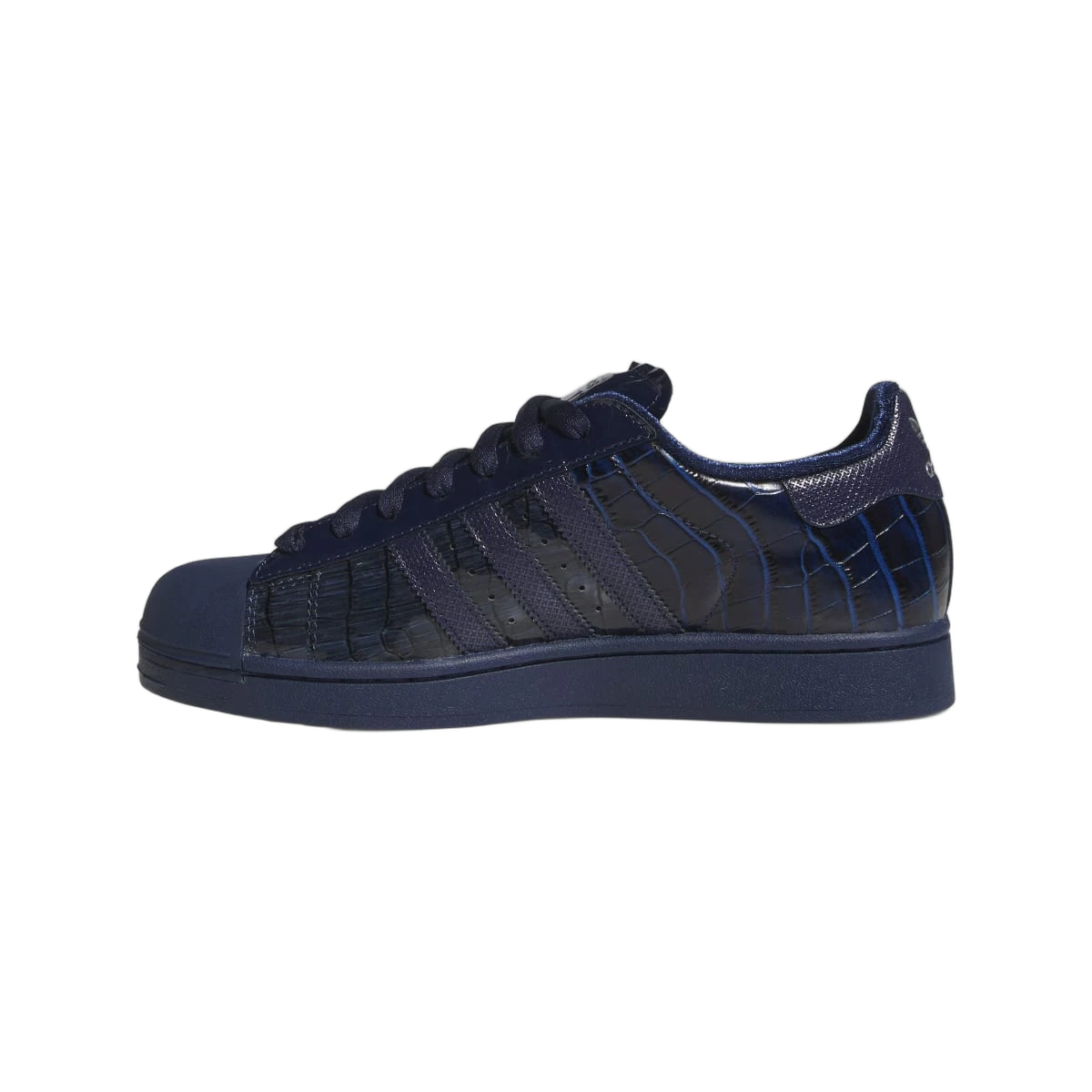 Overkicks - Adidas Superstar II Anthony Edwards Navy Croc (KI6585) - detalle talón