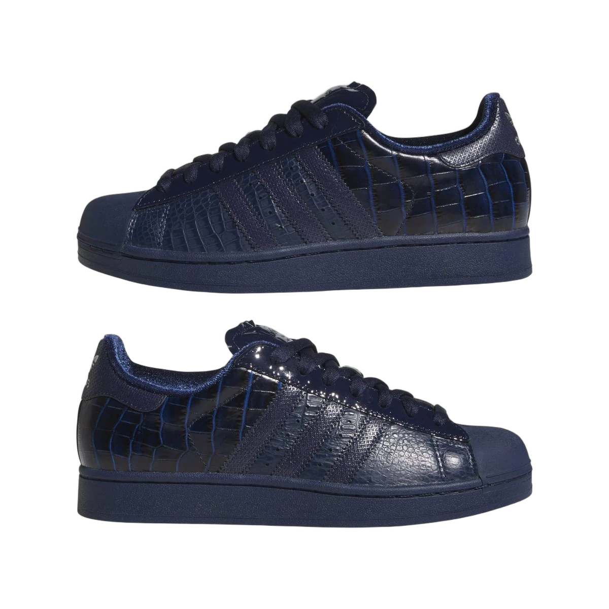 Overkicks - Adidas Superstar II Anthony Edwards Navy Croc (KI6585) - detalle lateral interior