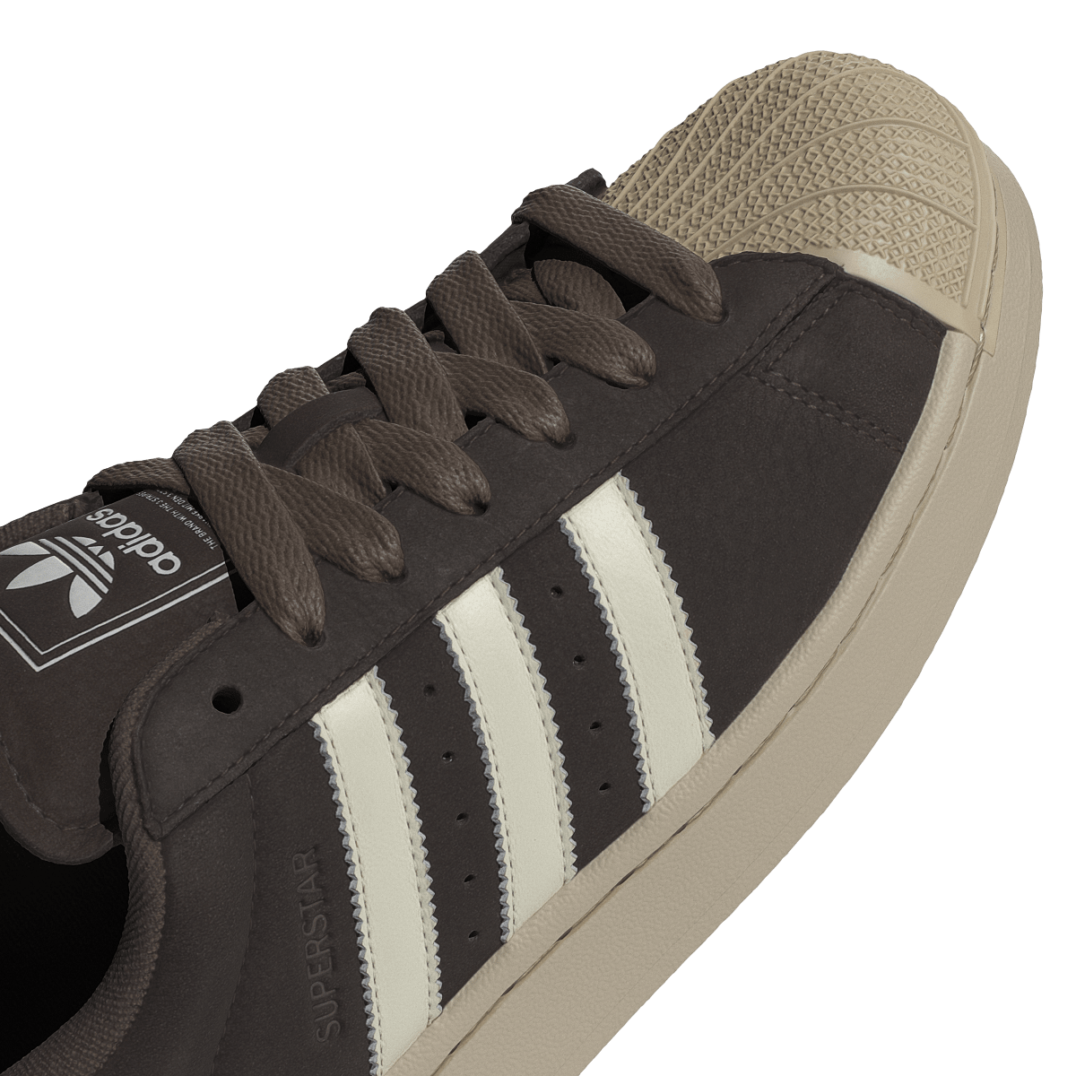 Overkicks - Adidas Superstar II Aurora Coffee Stone Khaki (IH9314) - detalle lateral interior