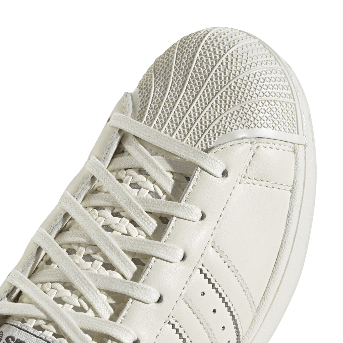 Overkicks - Adidas Superstar II Basketweave Tongue Off White (KJ1721) - detalle lateral interior