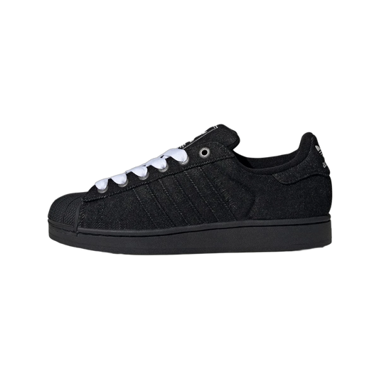 Overkicks - Adidas Superstar II Black Denim (JQ3211) - vista lateral