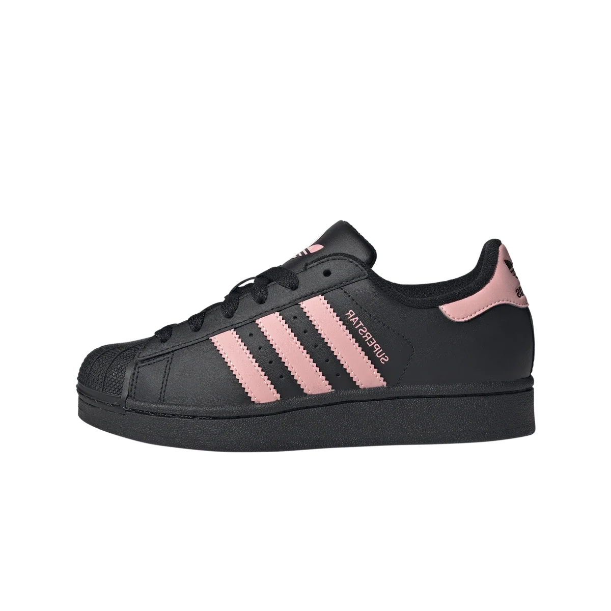 Overkicks - Adidas Superstar II Black Glow Pink (GS) (JR9862) - vista lateral