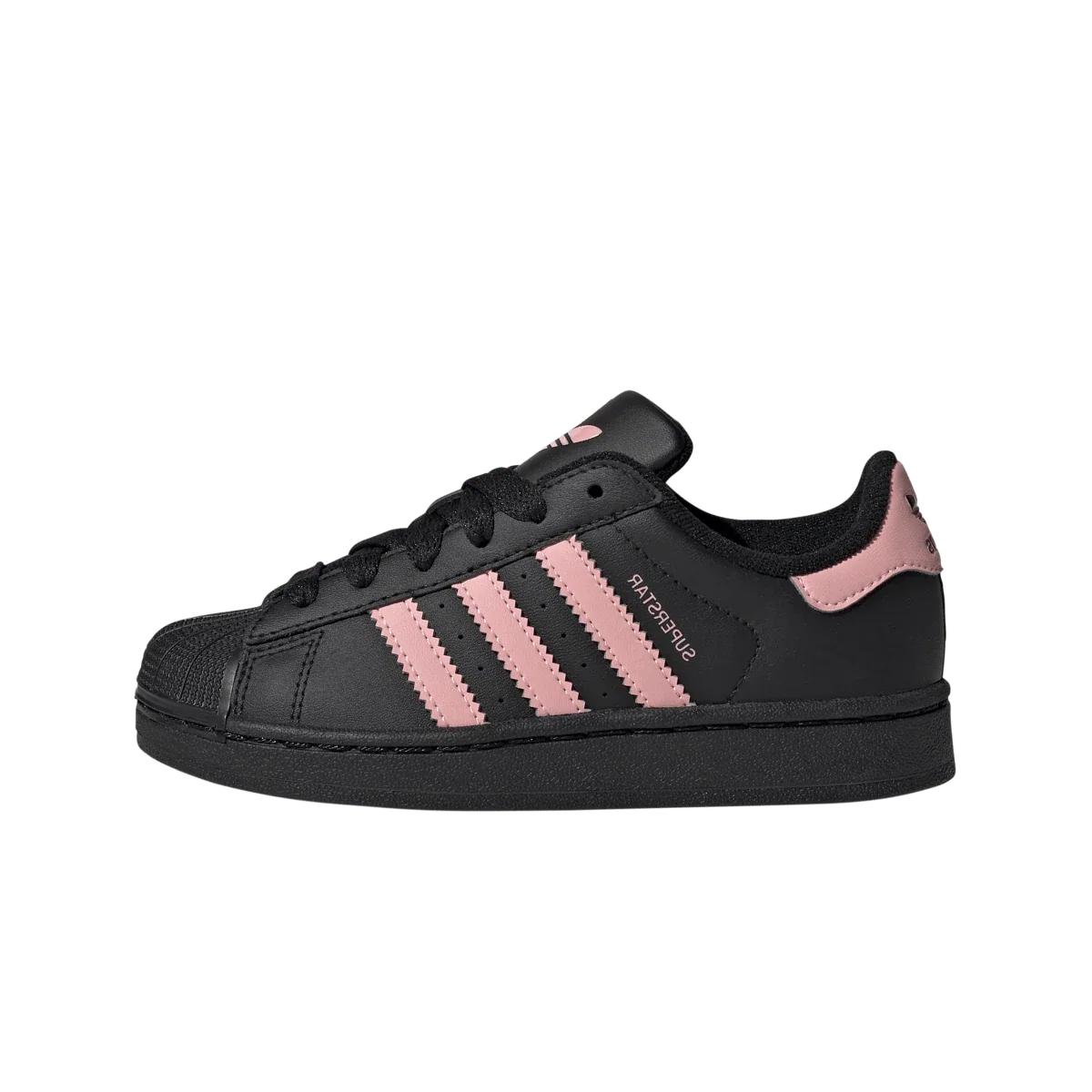 Overkicks - Adidas Superstar II Black Glow Pink (PS) (JP9445) - vista lateral