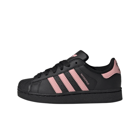 Overkicks - Adidas Superstar II Black Glow Pink (PS) (JP9445) - vista lateral