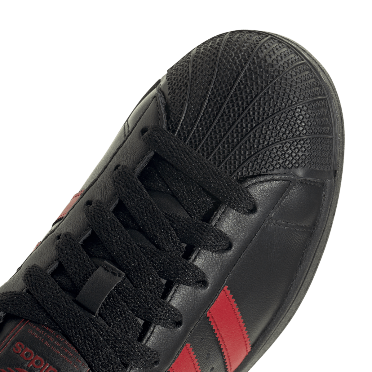 Overkicks - Adidas Superstar II Black Scarlet (IH4172) - detalle lateral interior