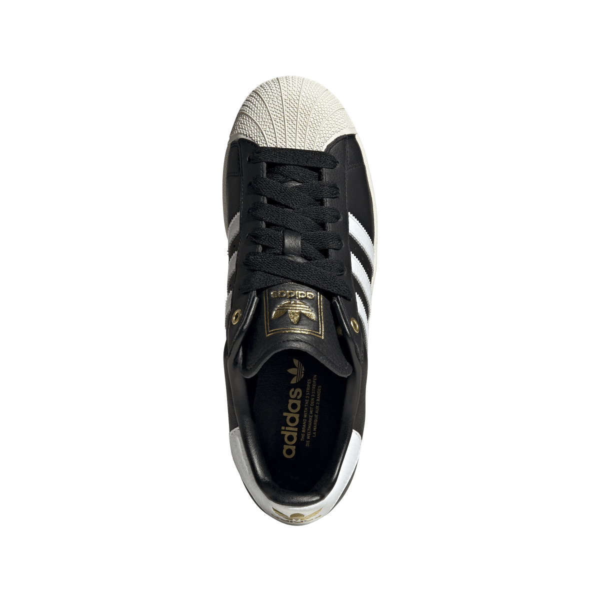 Overkicks - Adidas Superstar II Black White Off White (KI0981) - detalle suela