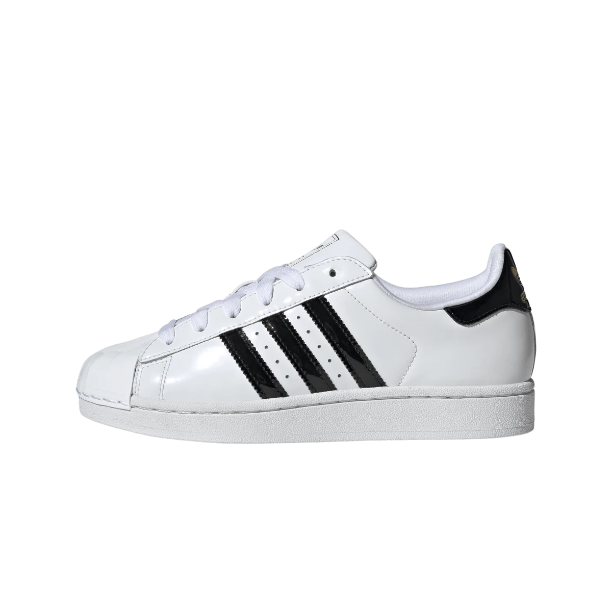 Overkicks - Adidas Superstar II Cloud White Core Black Gold Metallic (JS4010) - vista lateral