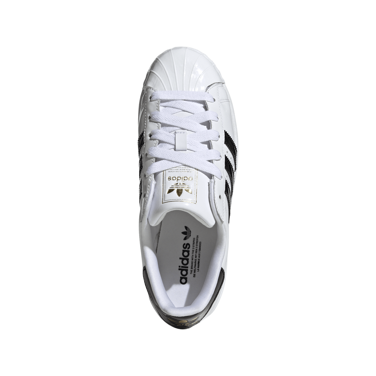 Overkicks - Adidas Superstar II Cloud White Core Black Gold Metallic (JS4010) - par completo
