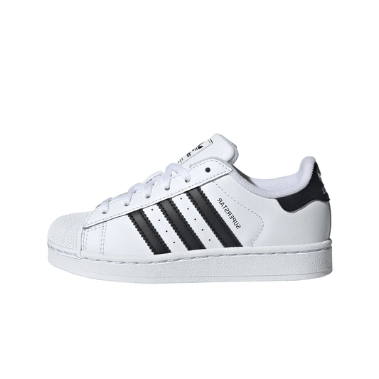 Overkicks - Adidas Superstar II Cloud White Core Black (PS) (JH9980) - vista lateral