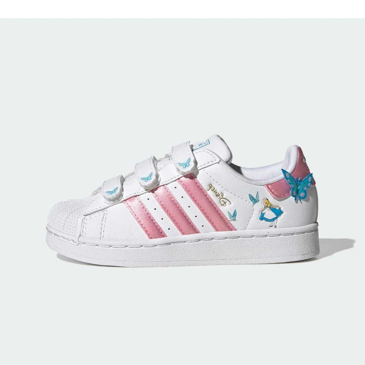 Overkicks - Adidas Superstar II Comfort Closure Disney White Light Pink Aquamarine (PS) (IH1735) - vista lateral