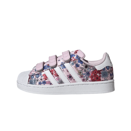 Overkicks - Adidas Superstar II Comfort Closure Liberty London Clear Pink Floral (PS) (JQ2004) - vista lateral