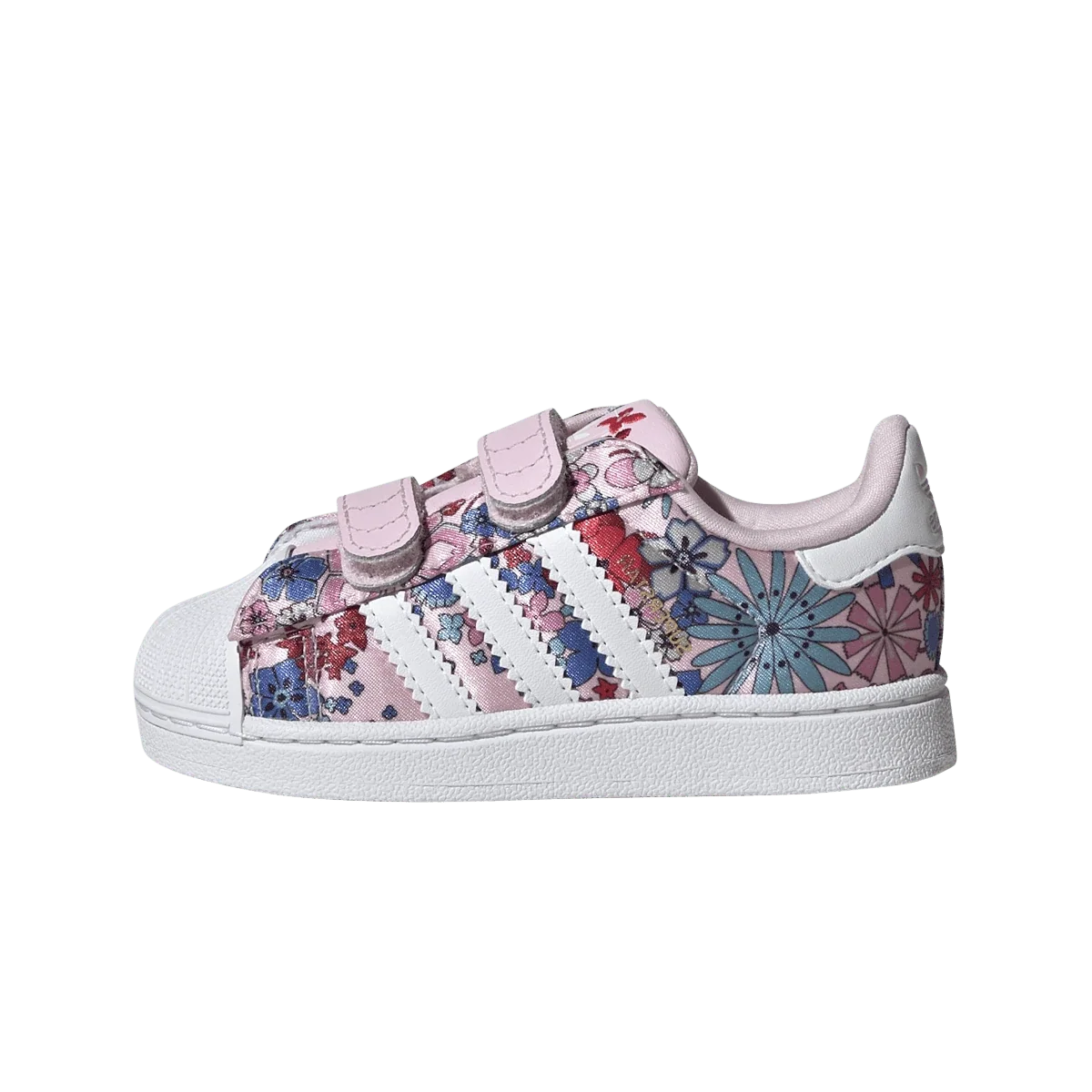 Overkicks - Adidas Superstar II Comfort Closure Liberty London Clear Pink Floral (TD) (JQ2003) - vista lateral
