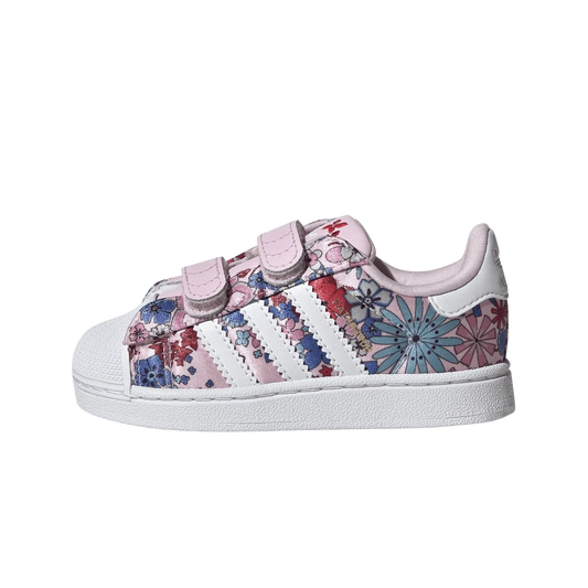 Overkicks - Adidas Superstar II Comfort Closure Liberty London Clear Pink Floral (TD) (JQ2003) - vista lateral