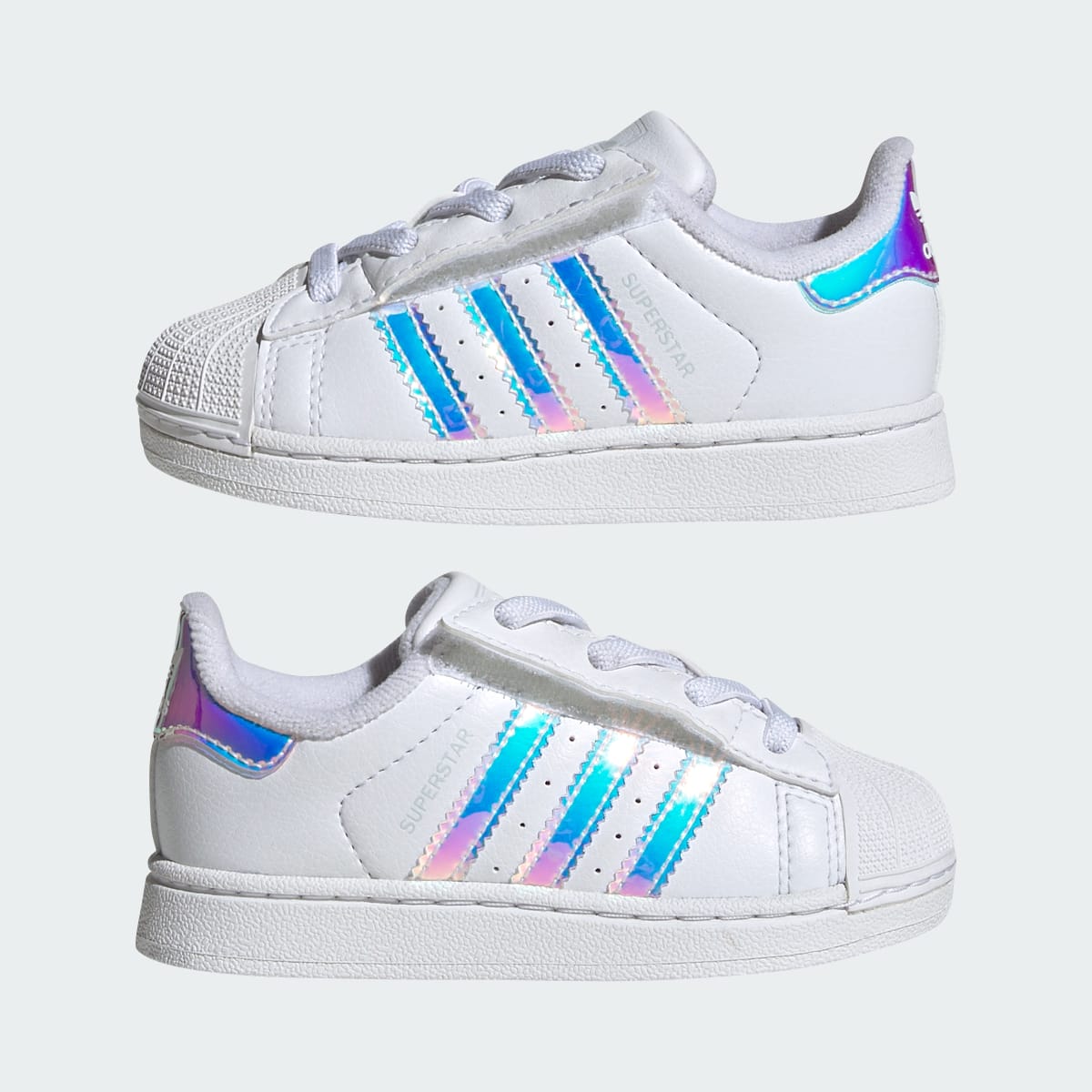 Overkicks - Adidas Superstar II Comfort Closure White Iridescent Stripes (TD) (JQ1791) - imagen 7