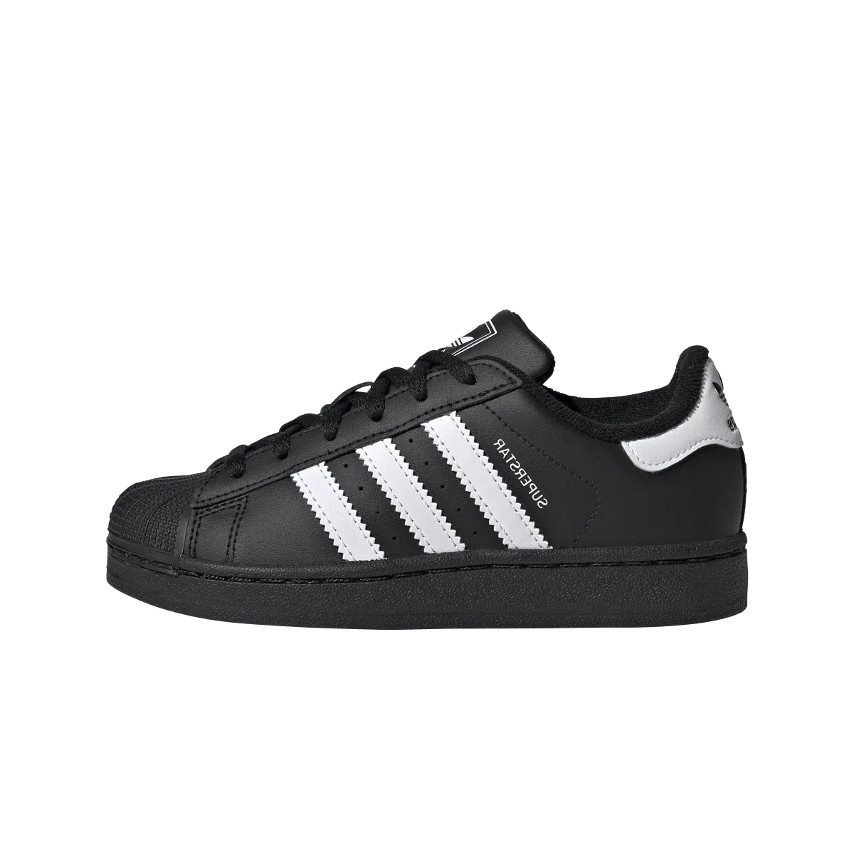 Overkicks - Adidas Superstar II Core Black Cloud White (PS) (JH9981) - vista lateral
