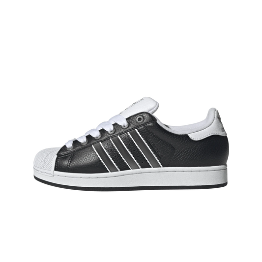 Overkicks - Adidas Superstar II Core Black Matte Silver Cloud White (JQ3209) - vista lateral