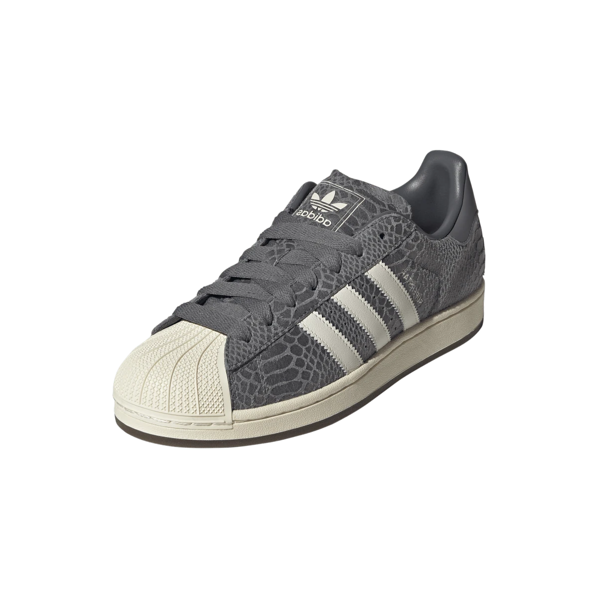 Overkicks - Adidas Superstar II Grey Croc Cream White (KH8973) - vista trasera