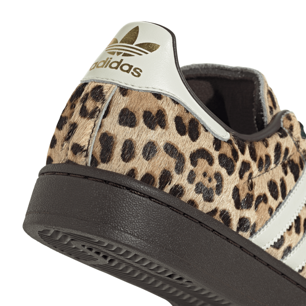 Overkicks - Adidas Superstar II Leopard Dark Brown Ivory (KI4203) - detalle lateral interior