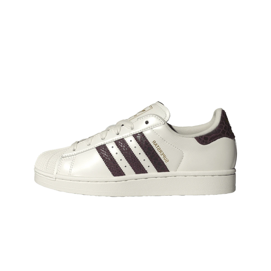 Overkicks - Adidas Superstar II Off White Maroon Snakeskin (KI3570) - vista lateral