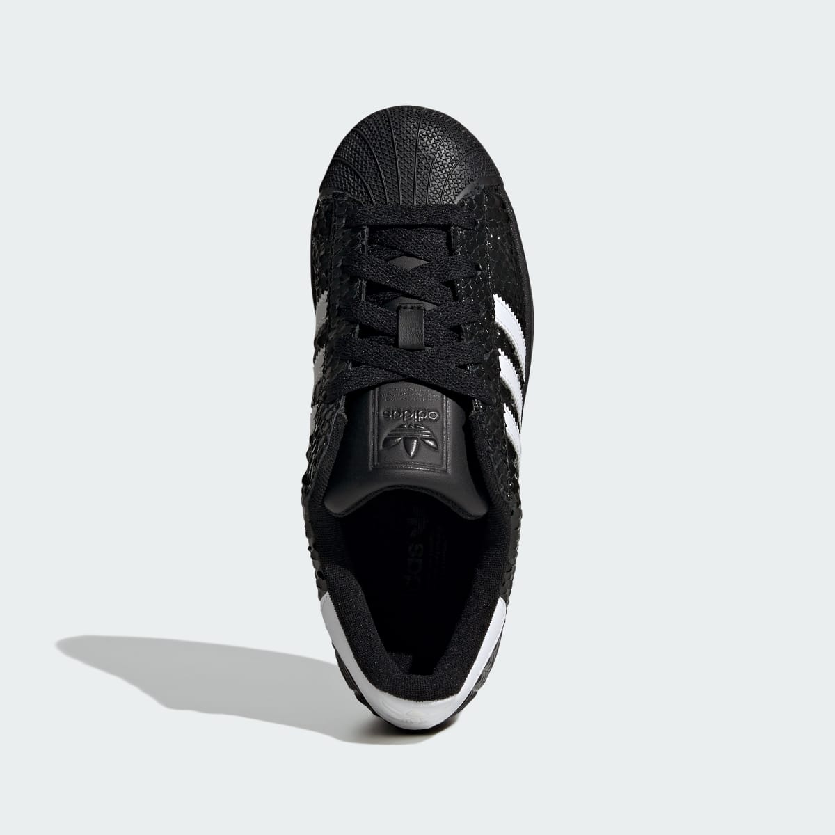 Overkicks - Adidas Superstar II Patent Snakeskin Black White (KH9019) - par completo