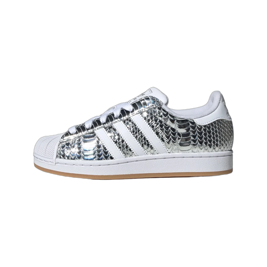 Overkicks - Adidas Superstar II Patent Snakeskin Silver Metallic (KH9020) - vista lateral