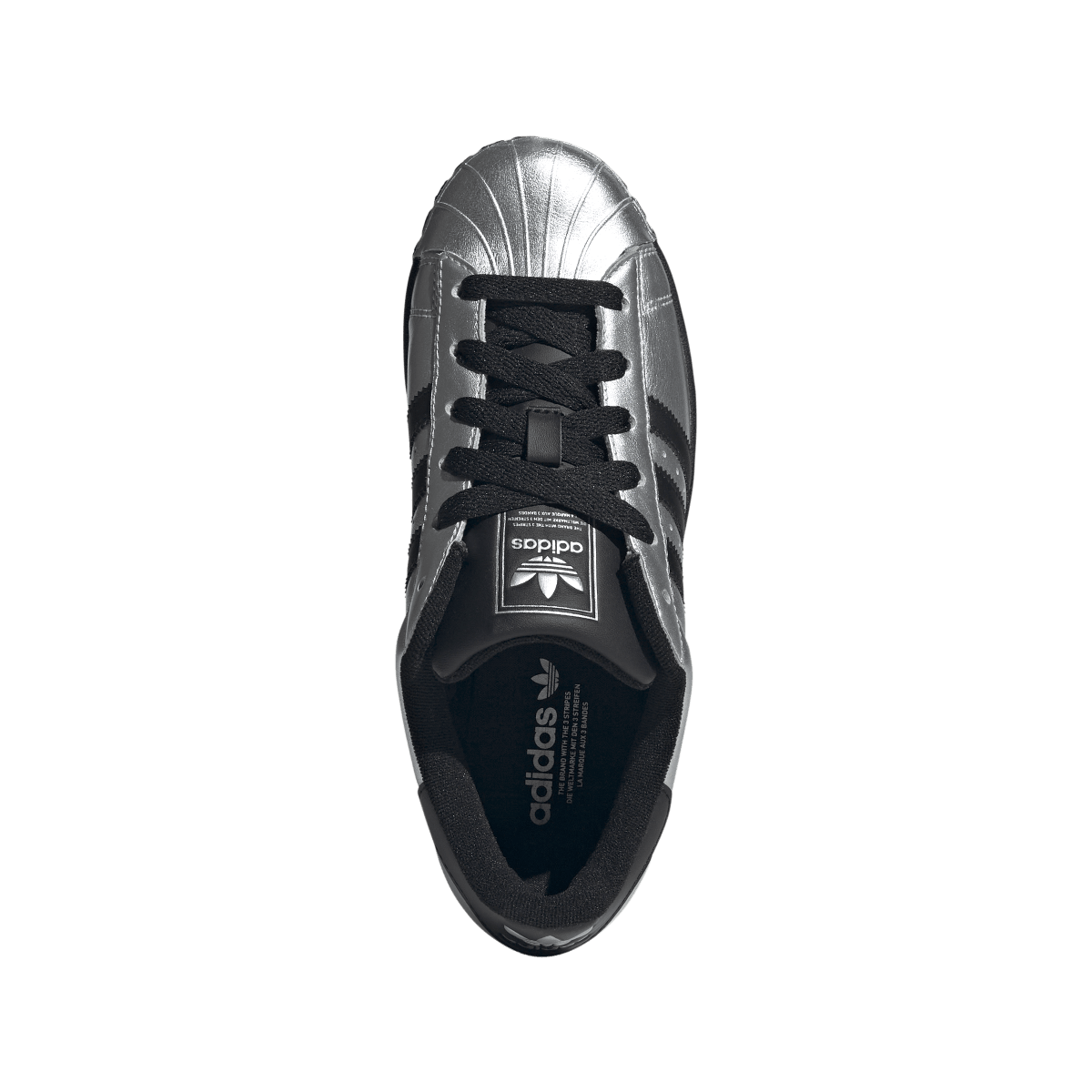 Overkicks - Adidas Superstar II Silver Metallic Black (IH1599) - par completo