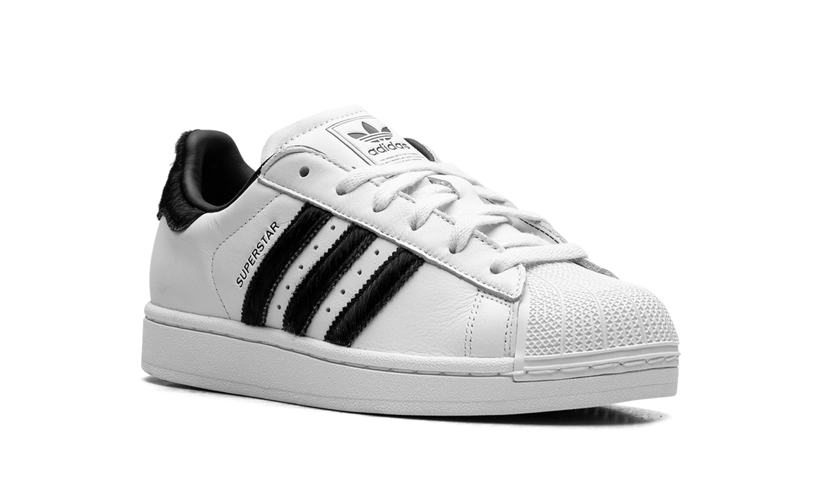 Overkicks - Adidas Superstar II White Black Pony Hair (JH7052) - detalle lateral interior