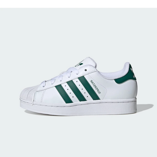Overkicks - Adidas Superstar II White Collegiate Green (JR9865) - vista lateral