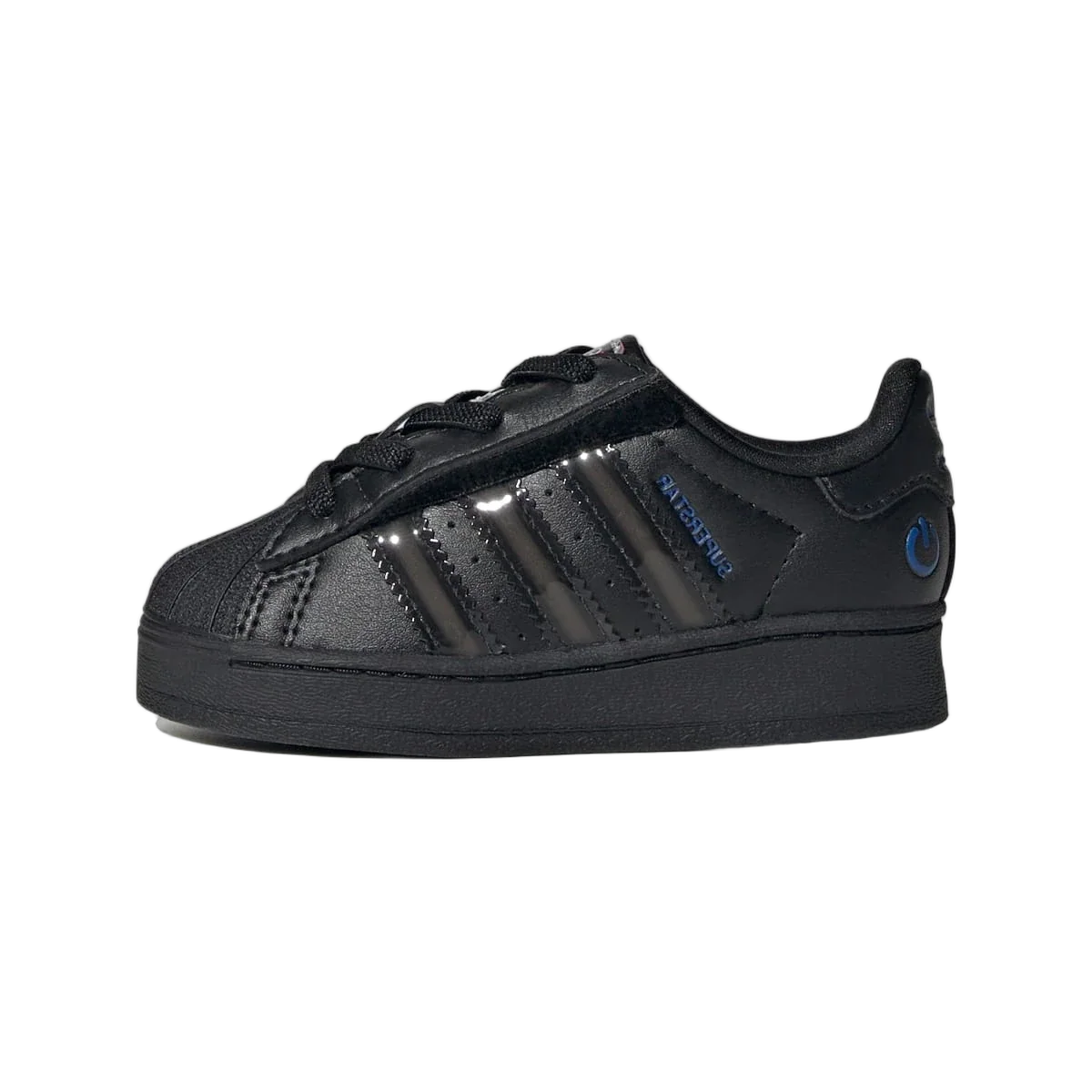 Overkicks - Adidas Superstar LED Lights Comfort Closure Core Black Preloved Violet (TD) (JS1295) - vista lateral