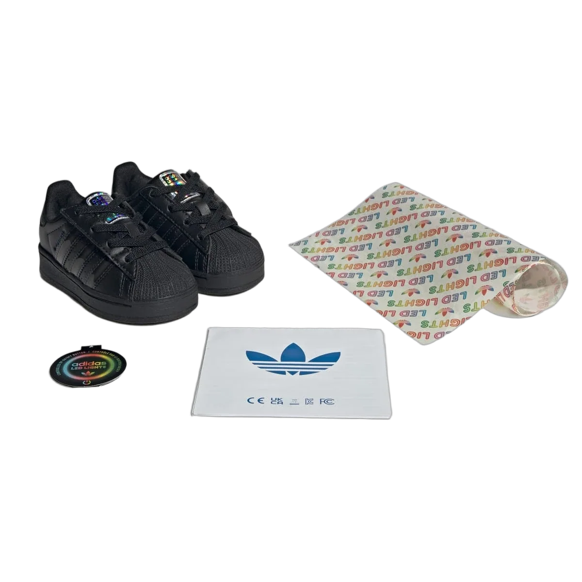 Overkicks - Adidas Superstar LED Lights Comfort Closure Core Black Preloved Violet (TD) (JS1295) - imagen 2