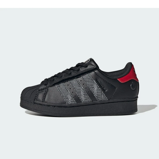 Overkicks - Adidas Superstar LED Lights Comfort Closure Core Black Red (PS) (IH6388) - vista lateral