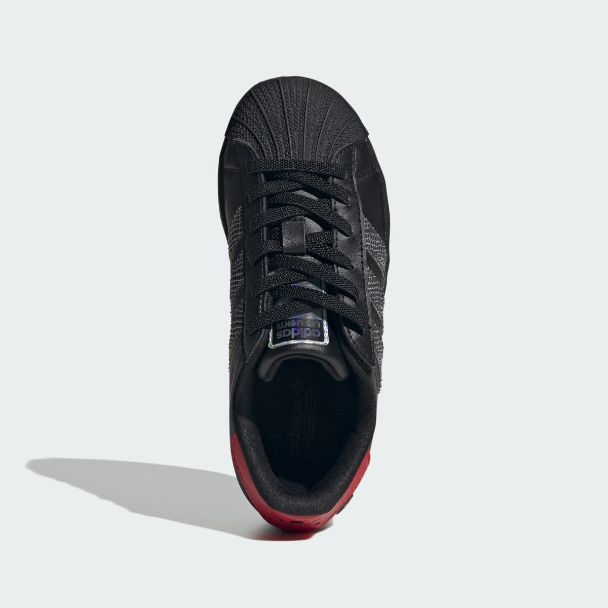 Overkicks - Adidas Superstar LED Lights Comfort Closure Core Black Red (PS) (IH6388) - imagen 6