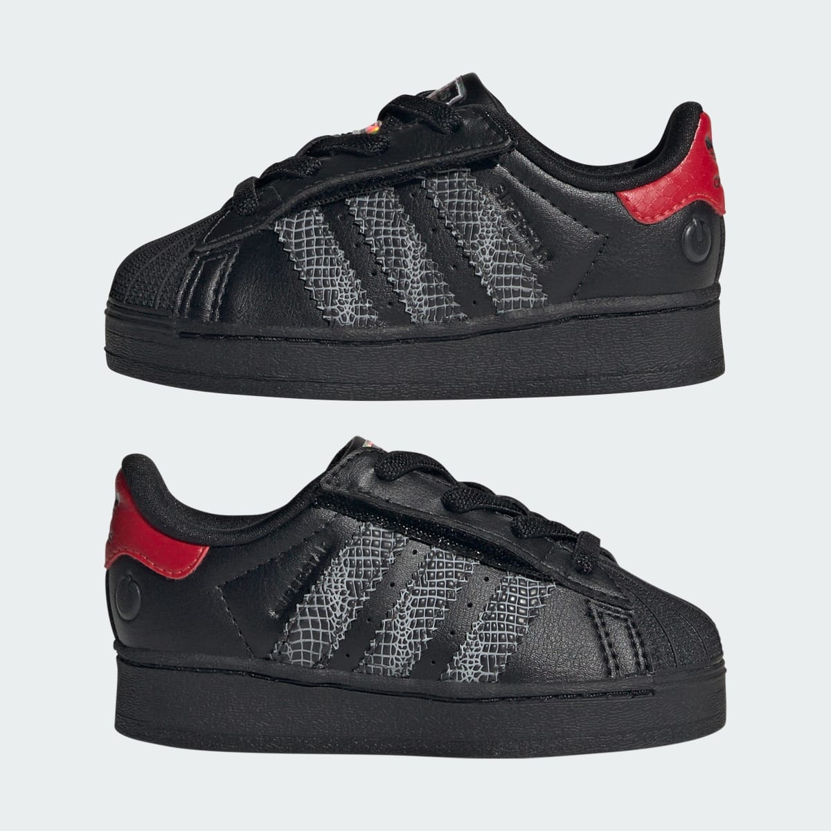Overkicks - Adidas Superstar LED Lights Comfort Closure Core Black Red (TD) (IH6392) - imagen 10