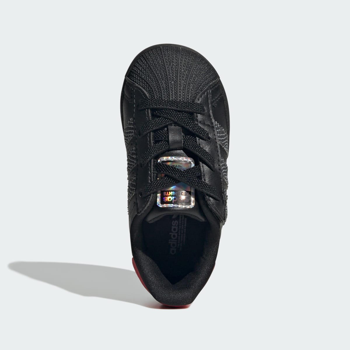 Overkicks - Adidas Superstar LED Lights Comfort Closure Core Black Red (TD) (IH6392) - imagen 6