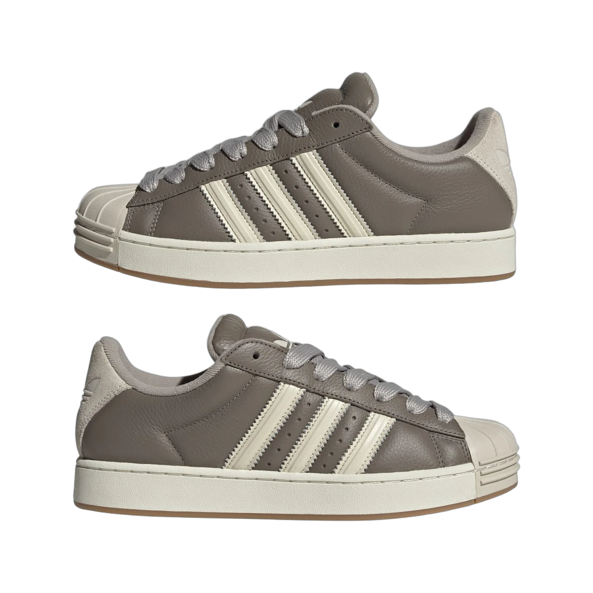 Overkicks - Adidas Superstar ST Simple Brown Off White (KI3517) - detalle lateral interior