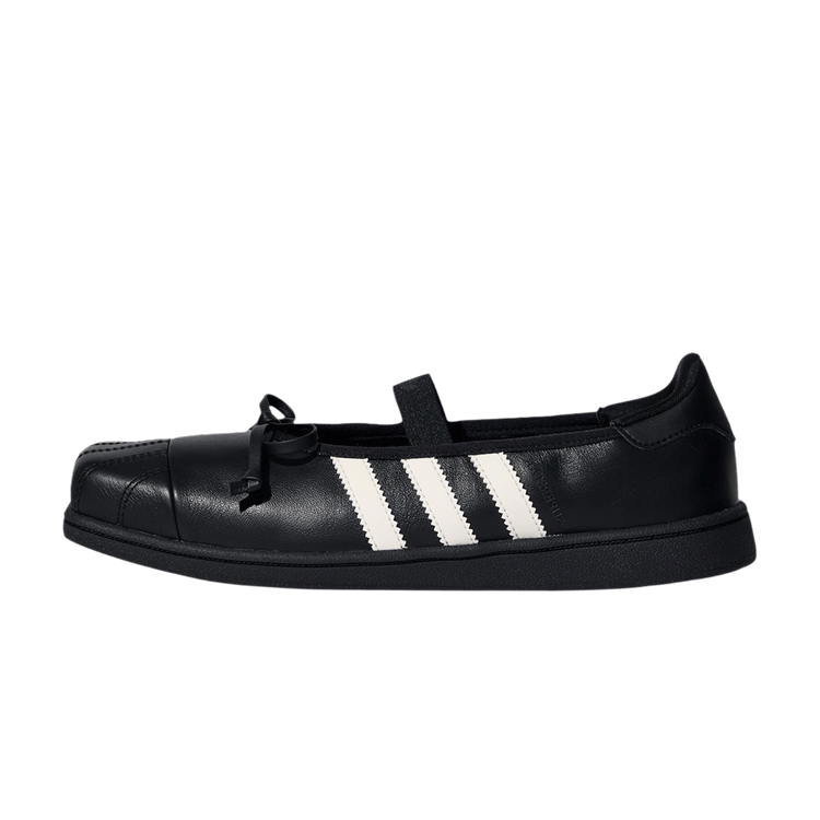 Overkicks - Adidas Superstar Square Toe Ballet JENNIE Black Off White (Women's) (LB3787) - vista lateral
