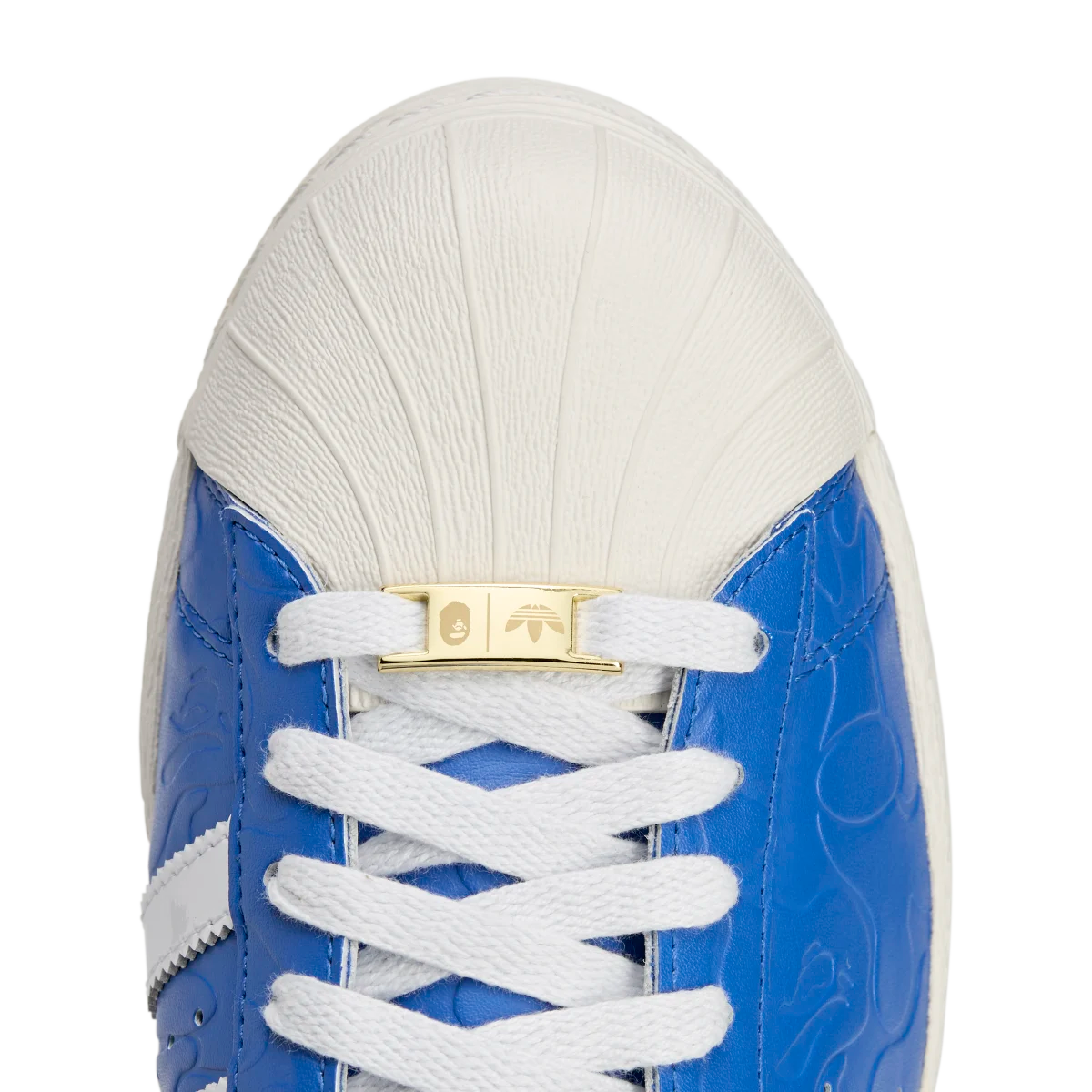 Overkicks - Adidas Superstar Vintage Bape Blue White (JR2702) - vista superior