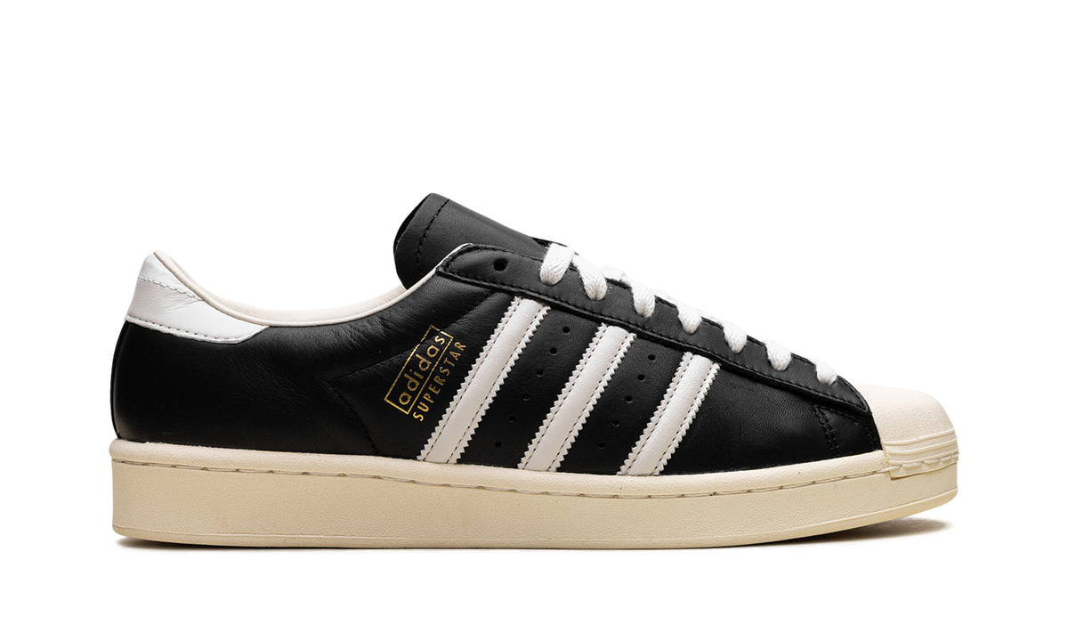 Overkicks - Adidas Superstar Vintage Black White Cream White (JQ3255) - detalle talón