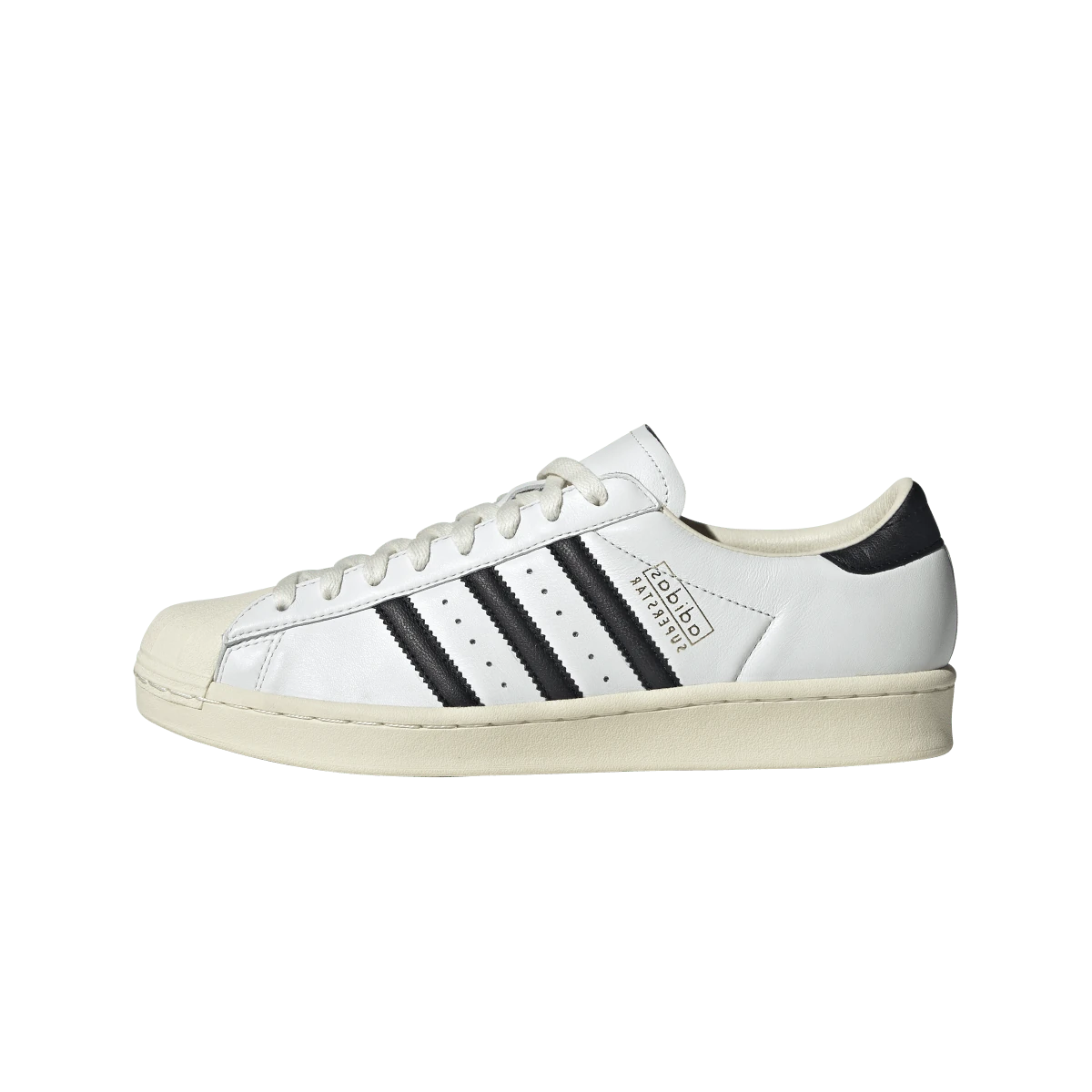 Overkicks - Adidas Superstar Vintage White Black Cream White (JQ3254) - vista lateral