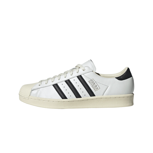 Overkicks - Adidas Superstar Vintage White Black Cream White (JQ3254) - vista lateral
