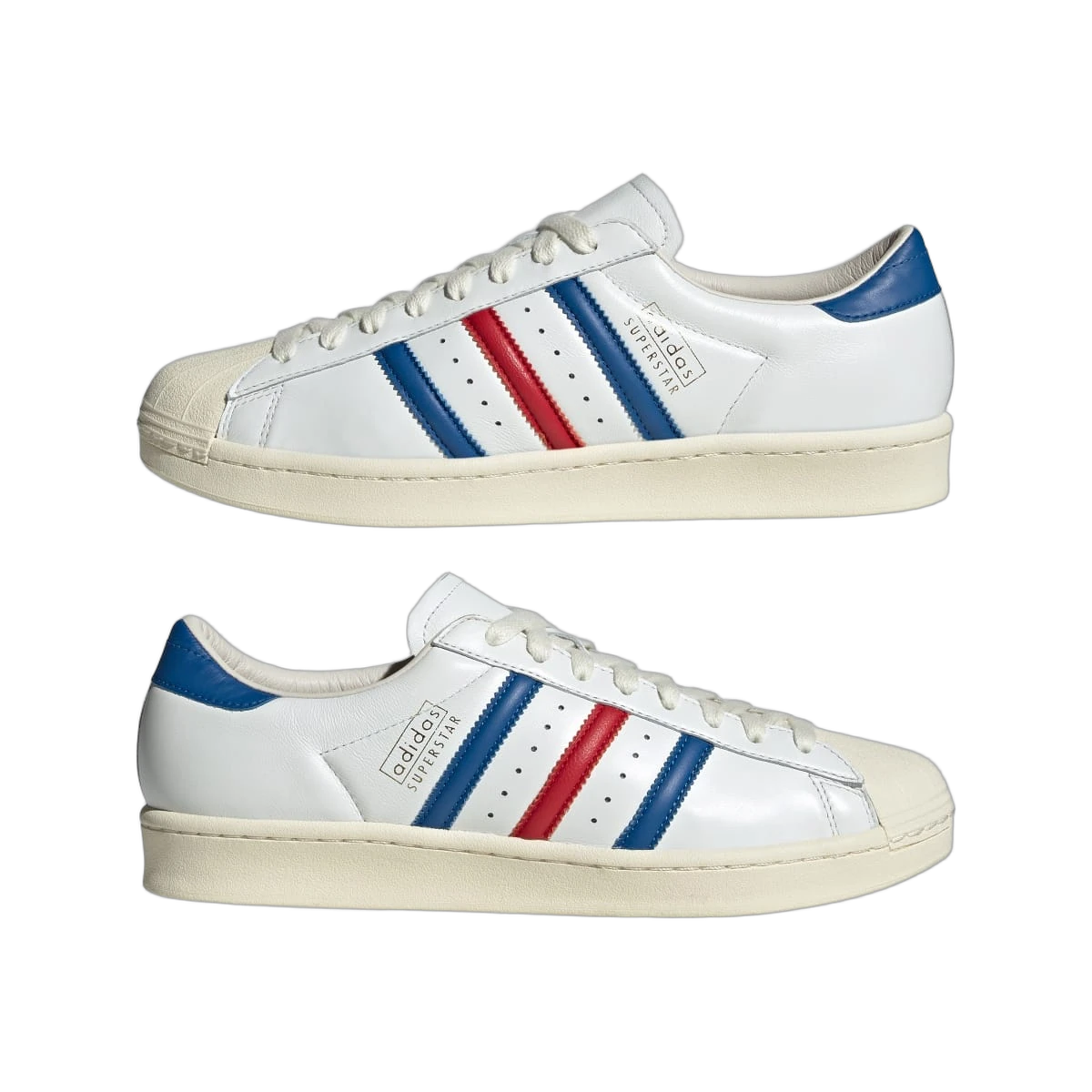 Overkicks - Adidas Superstar Vintage White Blue Better Scarlet Made in Germany (JQ6345) - detalle lateral interior