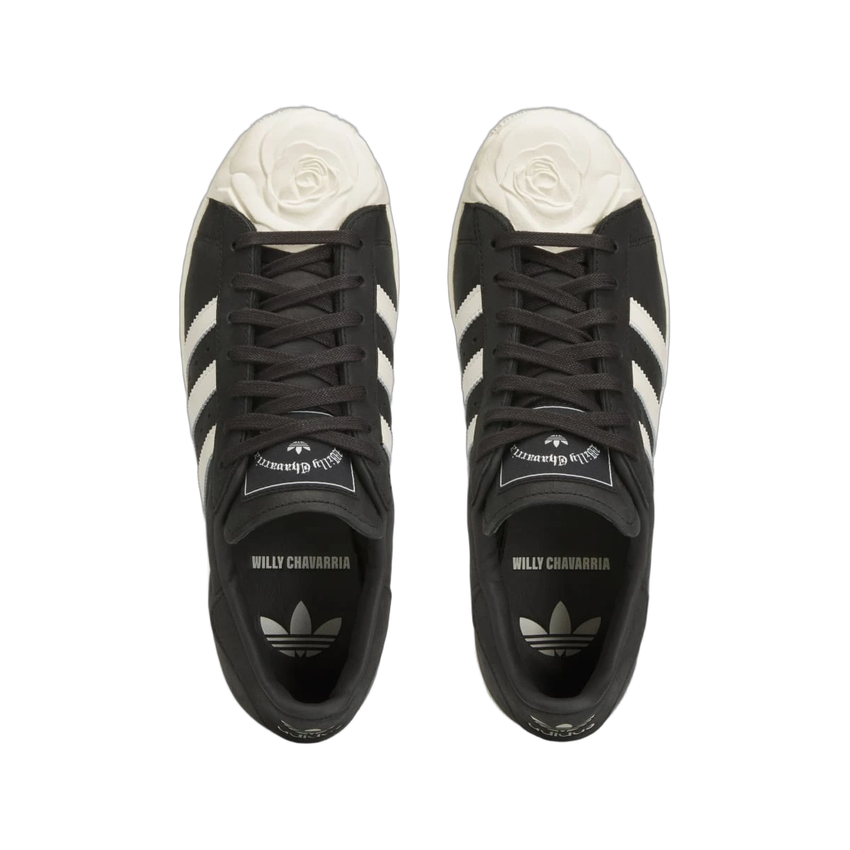 Overkicks - Adidas Superstar Willy Chavarria Rose Black Cream White (KJ2029) - par completo