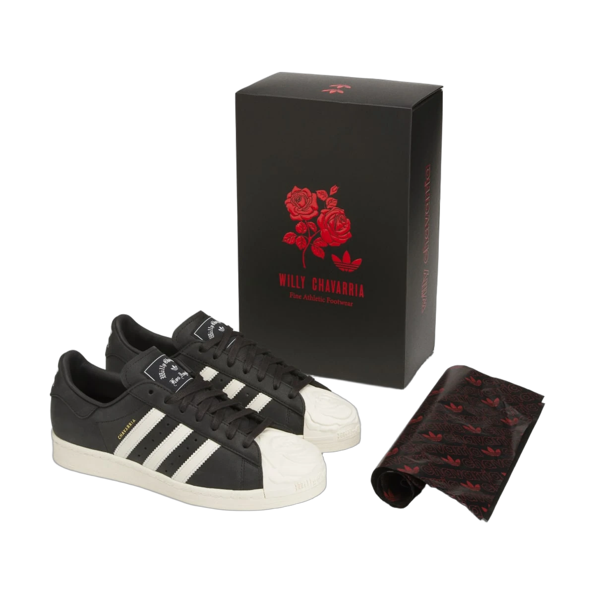 Overkicks - Adidas Superstar Willy Chavarria Rose Black Cream White (KJ2029) - detalle