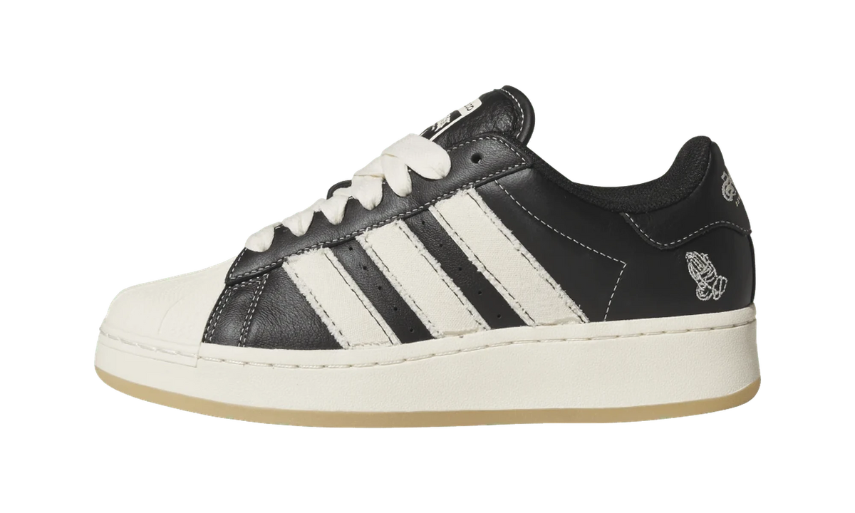 Overkicks - Adidas Superstar XLG DIOS Black Cream White (HQ7248) - vista lateral